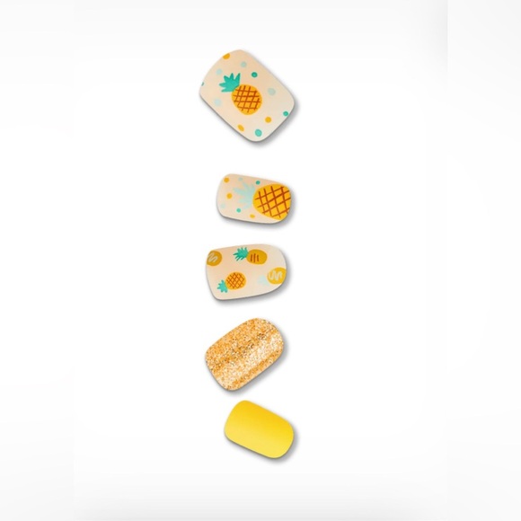imPRESS Press-On Nails ~ Sun Daze NEW In Box Pineapple Summer Vacation - Picture 3 of 11
